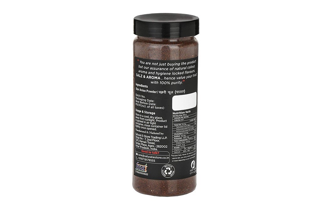 Salz & Aroma Star Anise Powder    Plastic Jar  125 grams